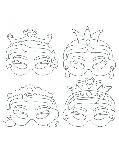 12 máscaras de princesas para decorar
