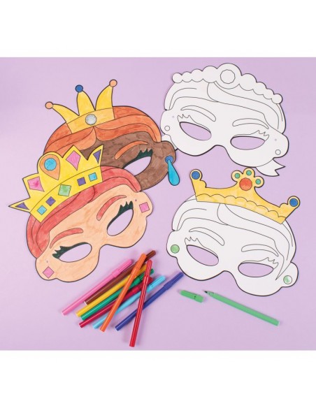 12 máscaras de princesas para decorar