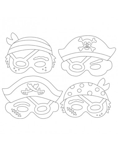 12 máscaras de piratas para decorar