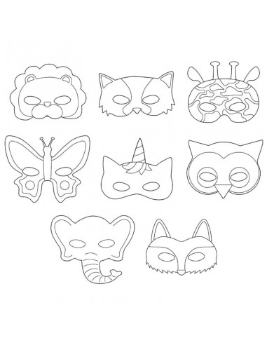 16 máscaras de animales para decorar