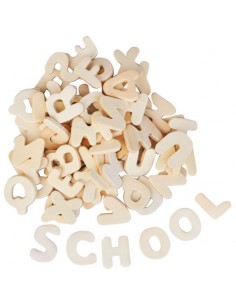 Abecedario en madera natural 300 letras