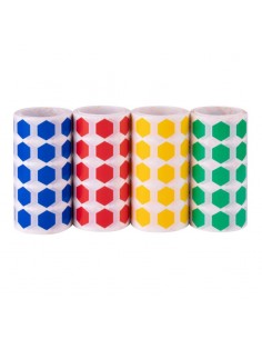 Pack rollos gomets hexágonos 20 mm. 4 colores surtidos Apli