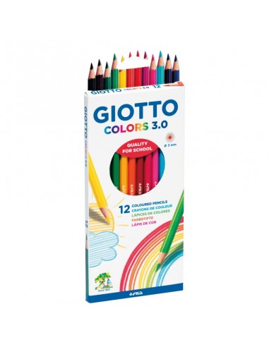 12 lapiceros colors finos 3,0 hexagonal Giotto