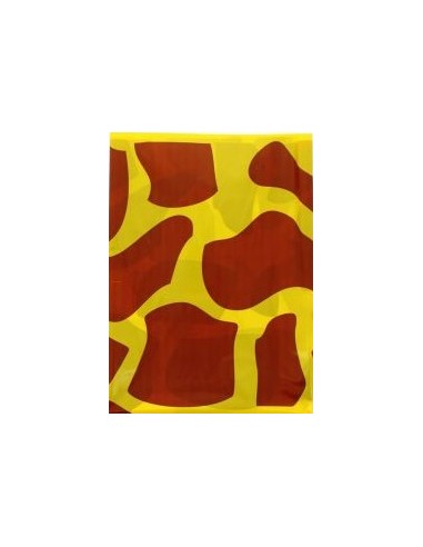 Paquete 5 bolsas plástico disfraces jirafa 65x90 cm.