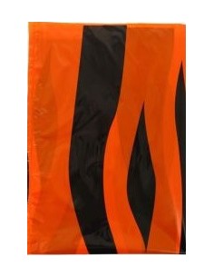 Paquete 5 bolsas plástico disfraces tigre 65x90 cm.