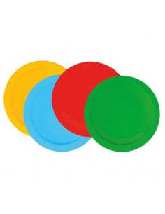 Set platos llanos 21 cm. de Ø Amarillo - 6 unidades
