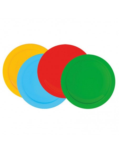 Set 6 platos hondo rojo 21 cm. de Ø