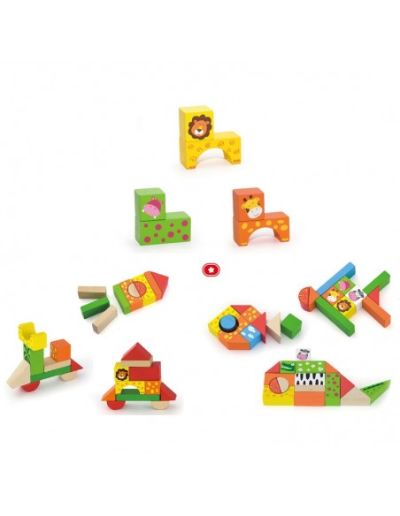 Arquitectura madera selva - 50 piezas