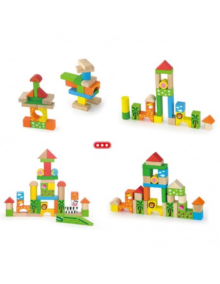 Arquitectura madera selva - 50 piezas