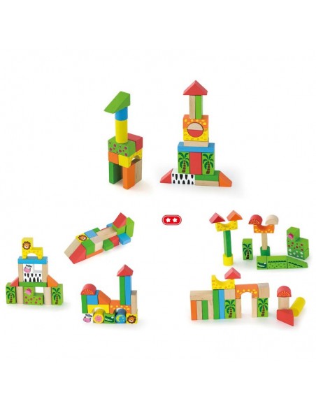 Arquitectura madera selva - 50 piezas