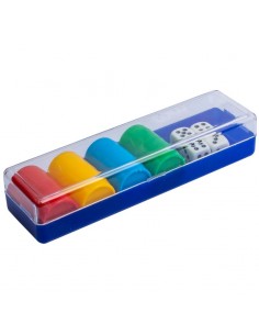 Fichas de parchís caja plástico. Falomir juegos