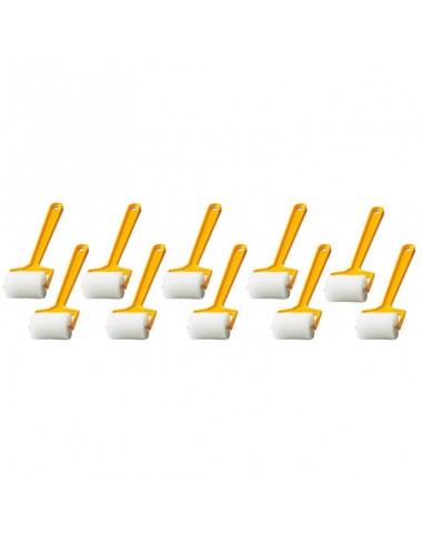 10 Rodillos de espuma con mango largos finos....