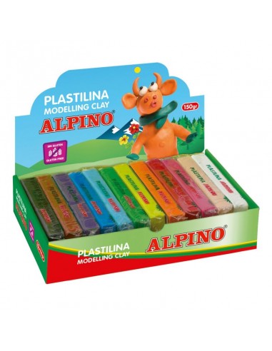Caja 12 pastillas colores surtidos 150 gr. Alpino