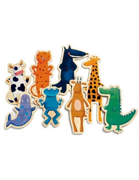 Juego 27 piezas magnéticas Locura animales. Djeco