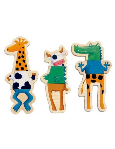 Juego 27 piezas magnéticas Locura animales. Djeco