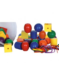 Bote 48 piezas Ensartes gigantes