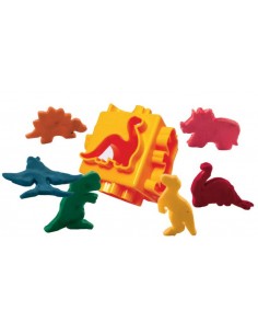Cubo multimoldes dinosaurios 6 figuras