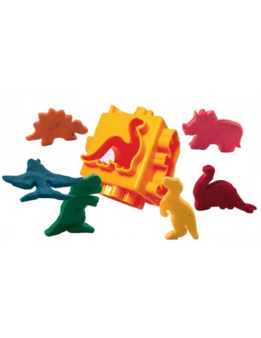 Cubo multimoldes dinosaurios 6 figuras