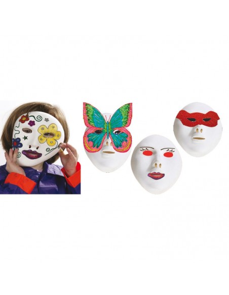 Pack 6 Caretas para decorar 17 cm x 15 cm