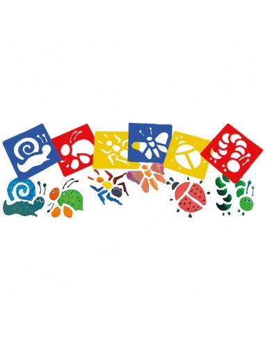 6 Plantillas insectos de 14 x 15 cm.