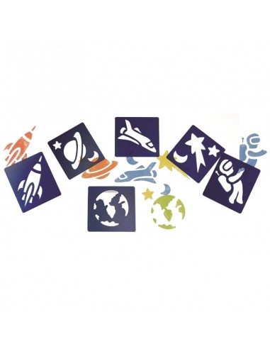 6 Plantillas el espacio de 14 x 15 cm.