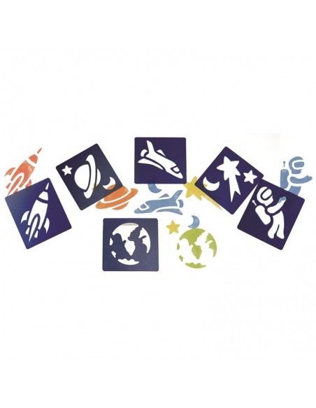 6 Plantillas el espacio de 14 x 15 cm.