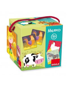 Maxi memo loto animales granja. Diset