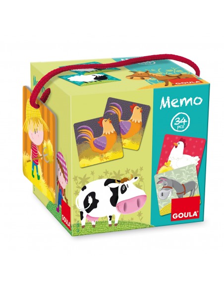 Maxi memo loto animales granja. Diset