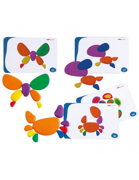 Mosaico piedra multicolor + modelos