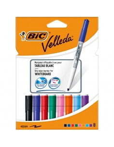 8 Rotuladores Velleda colores surtidos. Bic