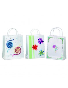 25 Bolsas papel blanca para decorar. Folia