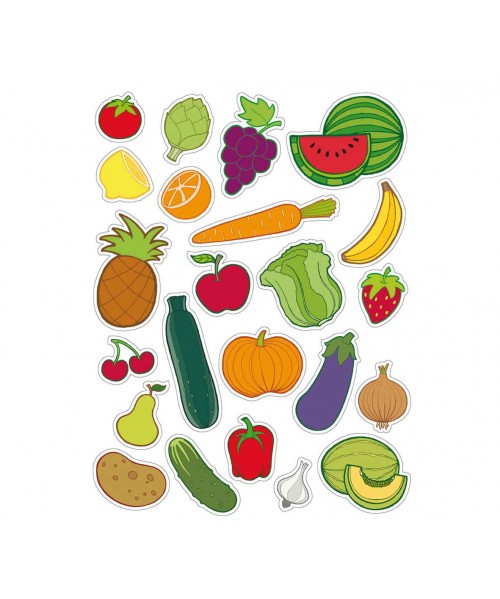 Gomets temáticos frutas y verduras 2