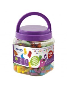 Bote 154 letras Minúsculas magnéticas. Miniland