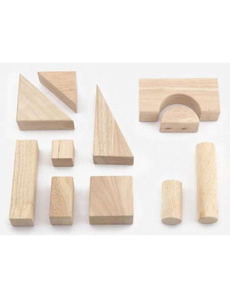 Caja 48 piezas madera natural Construcción Jumbo