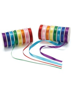 Paquete 16 rollos cinta raso colores surtidos 2