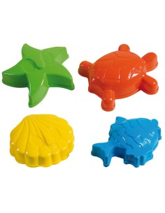 Conjunto 4 moldes marinos de arena