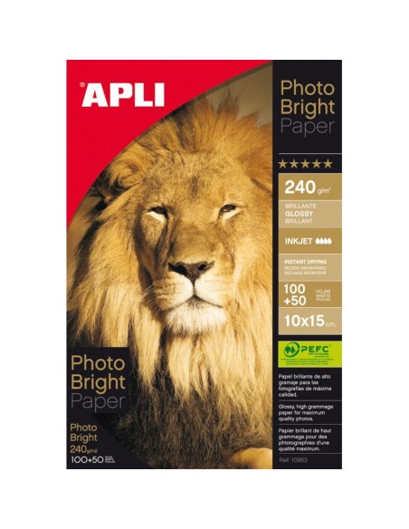 Caja 150 hojas Photo quality 10x15 cm. 240 gr.