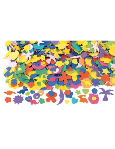 Bolsa 1000 Piezas goma eva formas surtidas