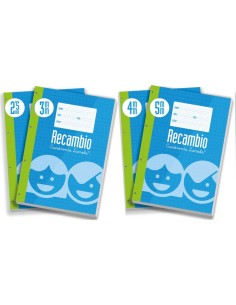 Paquete 5 Recambio cuadrovía Folio 3 mm. Lamela