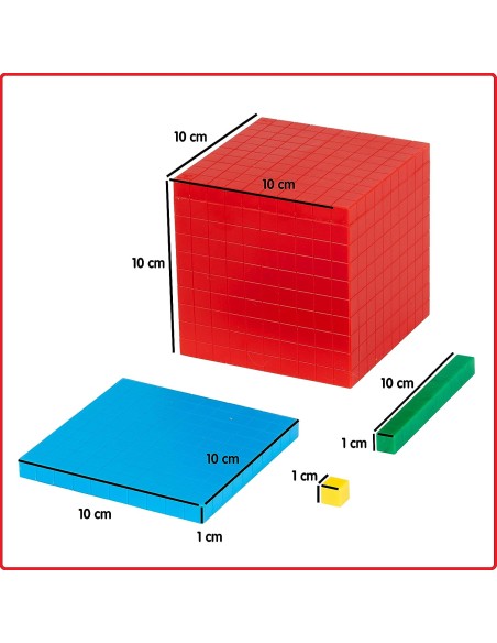 Base 10 plástico colores