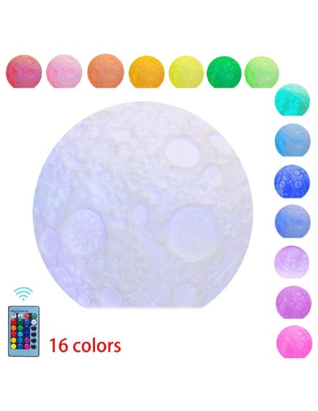 Lámpara luna multicolor