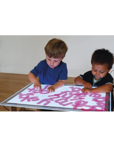 Letras minúsculas táctiles