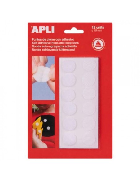 Puntos velcro adhesivos