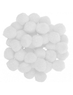 Pompones blancos