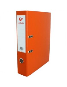 Archivador plástico naranja tamaño A4 Lomo 75 mm