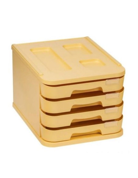 Módulo 4 cajones amarillo pastel