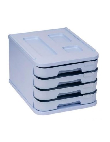 Módulo 4 cajones azul pastel