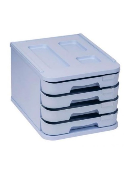 Módulo 4 cajones azul pastel