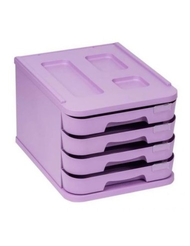 Módulo 4 cajones violeta pastel
