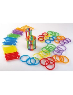 Construcción clip barras y anillas 480 piezas